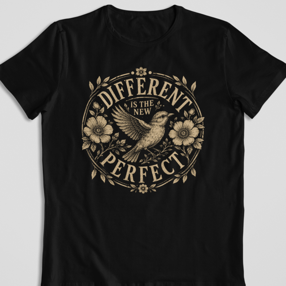 Different Is The New Perfect (Vintage Bird) T-Shirt