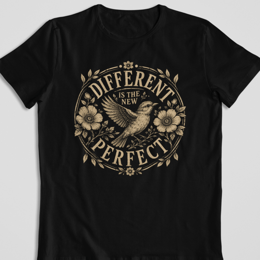 Different Is The New Perfect (Vintage Bird) T-Shirt