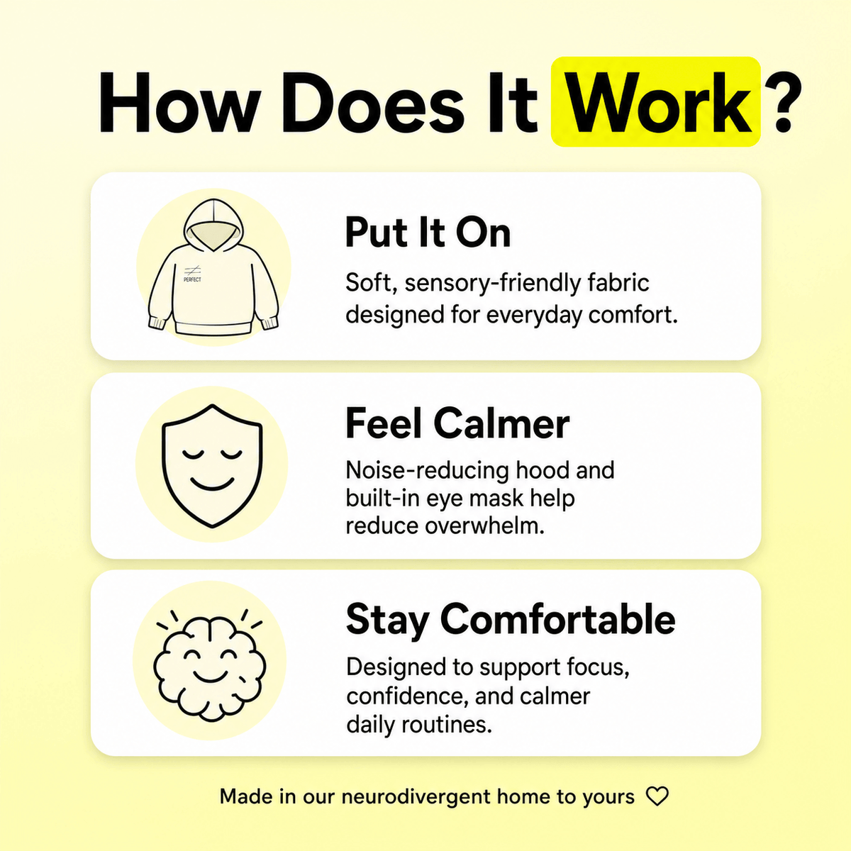 Sensory Hoodie for Autism & Sensory Needs — Soft, Tagless & Noise-Reducing